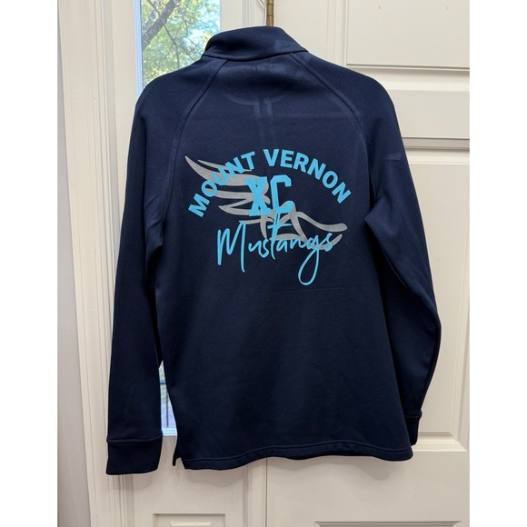 Mount Vernon Mustangs Men's Pullover. Polyester. Navy Blue. Sz M - Picture 4 of 16